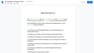 Arbeitszeugnis