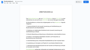 Arbeitszeugnis