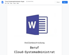 Laden Sie das Bild in den Galerie-Viewer, Stellenbeschreibung-Cloud-Systemadministrator