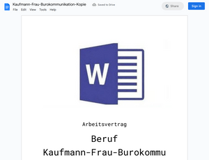 Arbeitsvertrag-Kaufmann-Frau-Burokommunikation