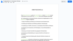 Arbeitszeugnis