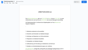 Arbeitszeugnis