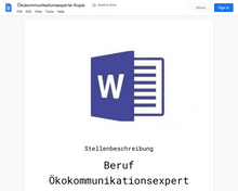 Laden Sie das Bild in den Galerie-Viewer, Stellenbeschreibung-Ökokommunikationsexperte