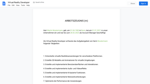 Arbeitszeugnis