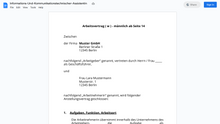 Laden Sie das Bild in den Galerie-Viewer, Arbeitsvertrag-Informations-Und-Kommunikationstechnischer-Assistentin