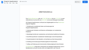 Arbeitszeugnis