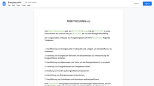 Arbeitszeugnis