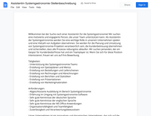 Laden Sie das Bild in den Galerie-Viewer, Stellenbeschreibung