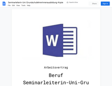 Laden Sie das Bild in den Galerie-Viewer, Arbeitsvertrag-Seminarleiterin-Uni-Grundschullehrerinnenausbildung
