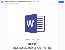 Laden Sie das Bild in den Galerie-Viewer, Arbeitsvertrag-Dozentin-Musikberufe-Gesangspadagogik