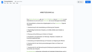 Arbeitszeugnis