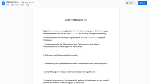 Arbeitszeugnis