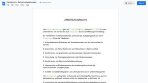 Arbeitszeugnis
