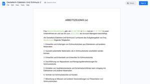 Arbeitszeugnis