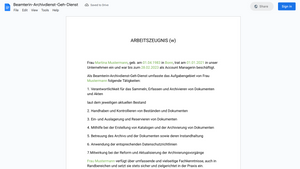 Arbeitszeugnis