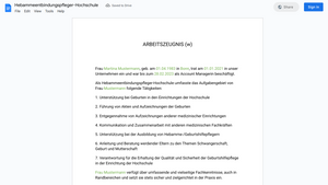 Arbeitszeugnis