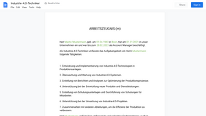 Arbeitszeugnis