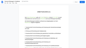 Arbeitszeugnis