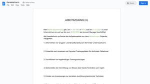 Arbeitszeugnis