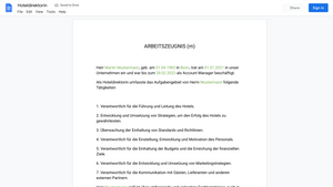 Arbeitszeugnis