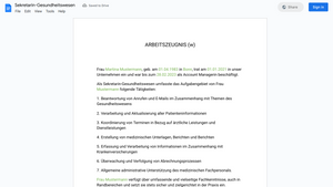 Arbeitszeugnis