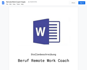 Stellenbeschreibung-Remote Work Coach