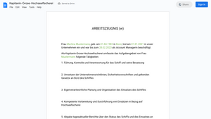 Arbeitszeugnis