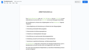 Arbeitszeugnis