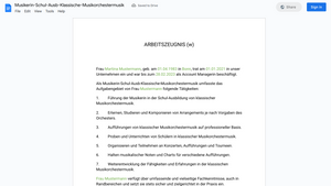 Arbeitszeugnis
