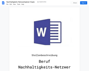 Stellenbeschreibung-Nachhaltigkeits-Netzwerkplaner
