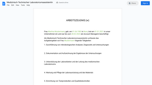 Arbeitszeugnis