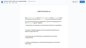 Arbeitszeugnis