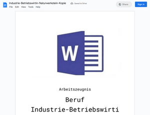 Arbeitszeugnis-Industrie-Betriebswirtin-Naturwerkstein