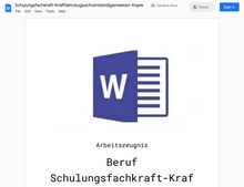 Laden Sie das Bild in den Galerie-Viewer, Arbeitszeugnis-Schulungsfachkraft-Kraftfahrzeugsachverstandigenwesen