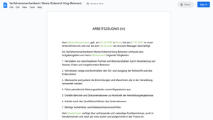 Arbeitszeugnis