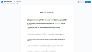 Arbeitszeugnis