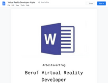 Laden Sie das Bild in den Galerie-Viewer, Arbeitsvertrag-Virtual Reality Developer