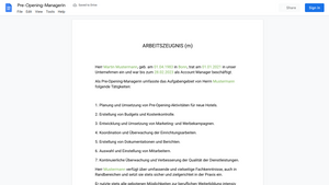 Arbeitszeugnis
