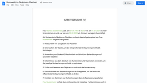 Arbeitszeugnis