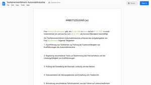 Arbeitszeugnis