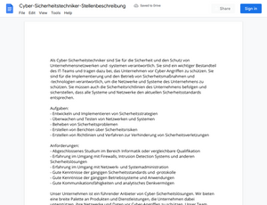 Stellenbeschreibung