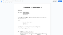 Laden Sie das Bild in den Galerie-Viewer, Arbeitsvertrag-Kfm-Ass-Wirtschaftsassistentin-Burosekretariat
