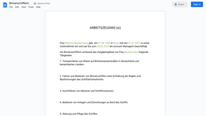 Arbeitszeugnis
