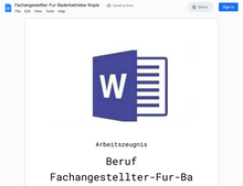 Laden Sie das Bild in den Galerie-Viewer, Arbeitszeugnis-Fachangestellter-Fur-Baderbetriebe