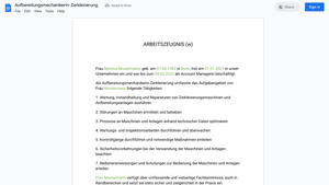 Arbeitszeugnis