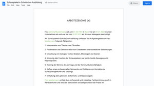 Arbeitszeugnis