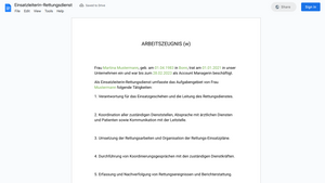 Arbeitszeugnis