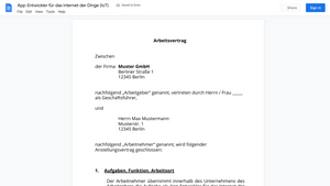 Arbeitsvertrag