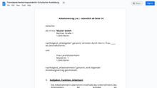 Laden Sie das Bild in den Galerie-Viewer, Arbeitsvertrag-Fremdsprachenkorrespondentin-Schulische-Ausbildung