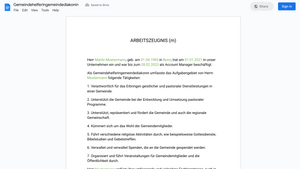 Arbeitszeugnis